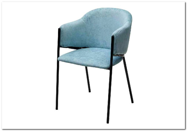 Стул ДИЛЛ, цвет RAIN 7 бриз, велюр / черный каркас} заказать в Курске по цене 7 200 руб. с доставкой в Курск