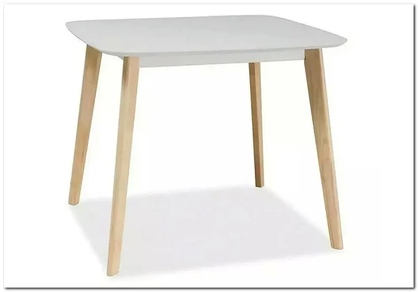 Стол обеденный Signal TIBI 90 (белый/дуб беленый)} заказать в Курске по цене 19 479 руб. с доставкой в Курск