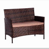 Лаундж сет (диван+2кресла+столик+подушки) (mod. 210013 А) искусственный ротанг темно-коричневый} заказать в Курске по цене 32 160 руб. с доставкой в Курск