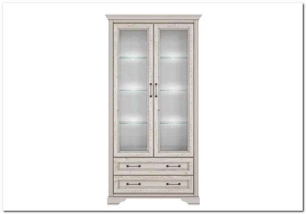 Шкаф-витрина Stylius (Стилиус) B169-REG2W2S BRW} заказать в Курске по цене 49 740 руб. с доставкой в Курск