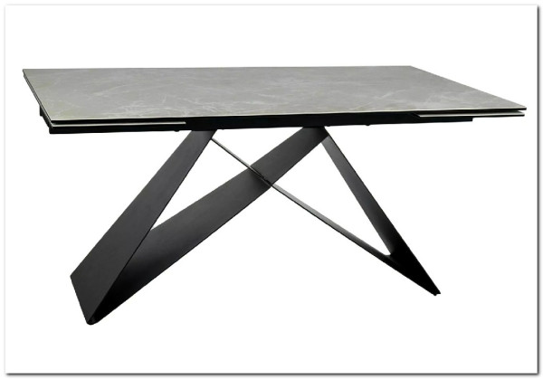 Стол обеденный Signal WESTIN Ceramic 160 раскладной (Diamond Cream кремовый/черный мат)} заказать в Курске по цене 147 217 руб. с доставкой в Курск