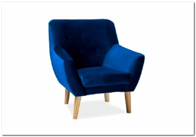 Кресло Signal NORDIC 1 Velvet Bluvel 86 (синий)