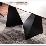 Стол обеденный Signal PETERSON Ceramic 160 раскладной (Statuario Venato белый/черный мат)} заказать в Курске по цене 157 018 руб. с доставкой в Курск
