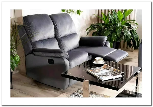 Диван-реклайнер Signal SPENCER 2 VELVET (серый)} заказать в Курске по цене 68 946 руб. с доставкой в Курск