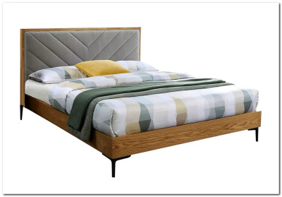 Кровать Halmar MARGARITA серый/натуральный 160/200