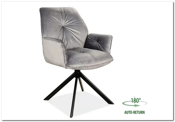 Стул кухонный Signal BOOGIE II Velvet Bluvel 14 серый/черный мат} заказать в Курске по цене 19 731 руб. с доставкой в Курск