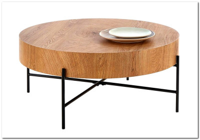 Стол журнальный Halmar BROOKLYN (дуб натуральный/черный)