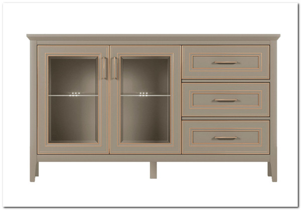 Тумба-витрина Classic глиняный серый KOM2W3S BRW} заказать в Курске по цене 38 080 руб. с доставкой в Курск