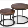 Комплект Halmar OREO 2 стола журнальных (ореховый/черный)} заказать в Курске по цене 14 926 руб. с доставкой в Курск