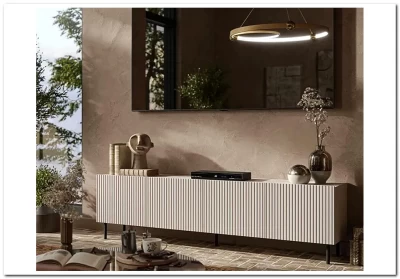 Тумба под телевизор Halmar PAXOS RTV-1 200 (кашемир/черный)