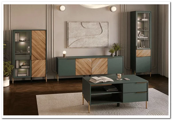 Гостиная Siena дымчатый зеленый/дуб вотан BRW} заказать в Курске по цене 106 970 руб. с доставкой в Курск