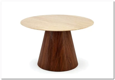 Стол обеденный Halmar PIREUS 120 (травертин/орех)