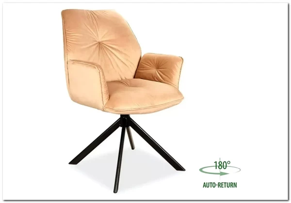 Стул кухонный Signal BOOGIE II Velvet Bluvel 28 бежевый/черный мат} заказать в Курске по цене 19 731 руб. с доставкой в Курск