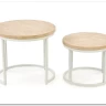 Комплект Halmar OREO (2 стола журнальных) (травертин/белый)} заказать в Курске по цене 14 926 руб. с доставкой в Курск