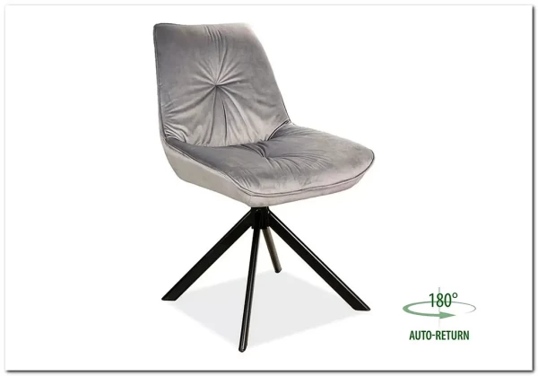 Стул кухонный Signal BOOGIE I Velvet Bluvel 14 серый/черный мат} заказать в Курске по цене 14 716 руб. с доставкой в Курск