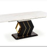Стол обеденный Halmar VINCENZO 160 раскладной (белый мрамор/черный/золотой)} заказать в Курске по цене 107 891 руб. с доставкой в Курск