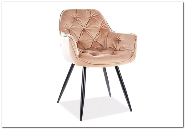 Стул кухонный Signal CHERRY VELVET (бежевый/черный)} заказать в Курске по цене 14 573 руб. с доставкой в Курск