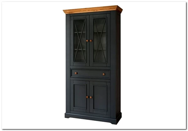 Шкаф для посуды Форест Графит широкий 4 двери 1 ящик} заказать в Курске по цене 56 979 руб. с доставкой в Курск