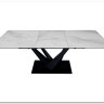 Стол обеденный Signal SORENTO Ceramic 160 раскладной (Nature Cloud белый/черный мат)} заказать в Курске по цене 160 185 руб. с доставкой в Курск