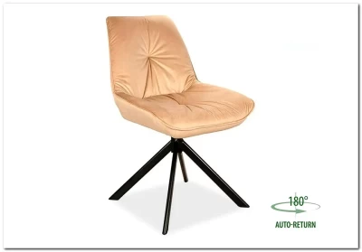 Стул кухонный Signal BOOGIE I Velvet Bluvel 28 бежевый/черный мат