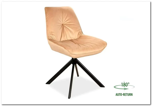 Стул кухонный Signal BOOGIE I Velvet Bluvel 28 бежевый/черный мат} заказать в Курске по цене 14 716 руб. с доставкой в Курск