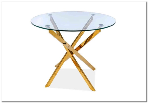 Стол обеденный Signal AGIS (прозрачный/золотой)} заказать в Курске по цене 22 175 руб. с доставкой в Курск
