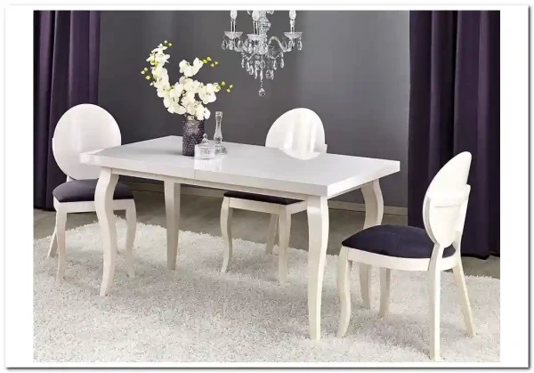 Стол обеденный Halmar MOZART 160 раскладной (белый)} заказать в Курске по цене 75 288 руб. с доставкой в Курск