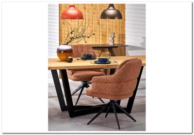 Стул кухонный Halmar K570 поворотный (корица/черный)