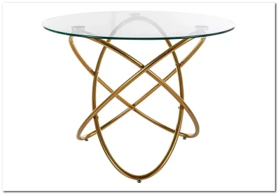 Стол обеденный Signal ORBIT 100 (прозрачный/золотой)