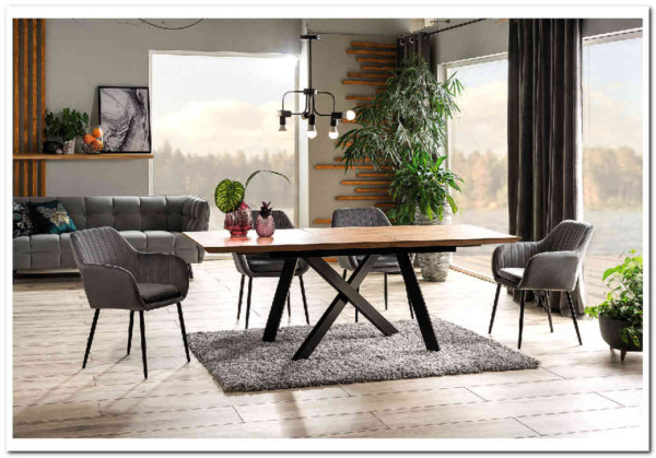 Стол обеденный Signal CAPITOL раскладной (дуб/черный)} заказать в Курске по цене 65 410 руб. с доставкой в Курск