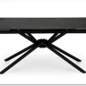 Стол обеденный Halmar VITORINO 160 раскладной (черный мрамор/черный)} заказать в Курске по цене 62 840 руб. с доставкой в Курск