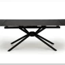 Стол обеденный Halmar VITORINO 160 раскладной (черный мрамор/черный)} заказать в Курске по цене 62 840 руб. с доставкой в Курск