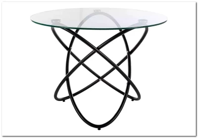 Стол обеденный Signal ORBIT 100 (прозрачный/черный)