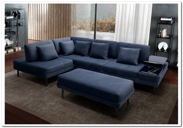 Модульный диван Милан-1 Soft Time с баром  и пуфом} заказать в Курске по цене 227 920 руб. с доставкой в Курск