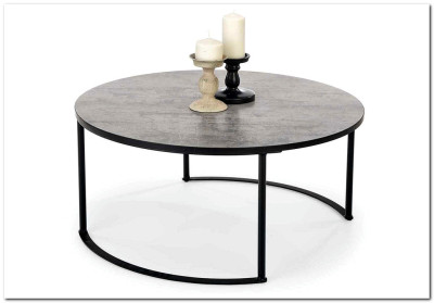 Стол журнальный Halmar MACAO (серый/черный)