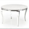 Стол обеденный Halmar REGINALD 120 (белый мрамор/серебряный)} заказать в Курске по цене 58 841 руб. с доставкой в Курск