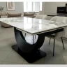 Стол обеденный Halmar FERNANDO 160 раскладной (белый мрамор/черный)} заказать в Курске по цене 120 335 руб. с доставкой в Курск