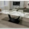 Стол обеденный Halmar FERNANDO 160 раскладной (белый мрамор/черный)} заказать в Курске по цене 120 335 руб. с доставкой в Курск