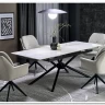 Стол обеденный Halmar VITORINO 160 раскладной (белый мрамор/черный)} заказать в Курске по цене 67 342 руб. с доставкой в Курск