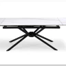 Стол обеденный Halmar VITORINO 160 раскладной (белый мрамор/черный)} заказать в Курске по цене 67 342 руб. с доставкой в Курск