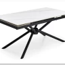 Стол обеденный Halmar VITORINO 160 раскладной (белый мрамор/черный)} заказать в Курске по цене 67 342 руб. с доставкой в Курск