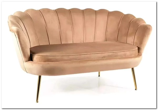 Диван SIGNAL CAMELLIA 2 Velvet Bluvel 28 (бежевый/золотой)} заказать в Курске по цене 42 092 руб. с доставкой в Курск