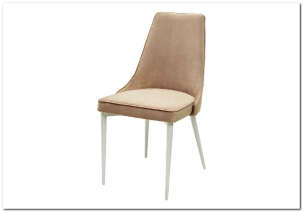 Стул NEPAL-P БЕЖЕВЫЙ 5 велюр/ белый каркас} заказать в Курске по цене 7 400 руб. с доставкой в Курск