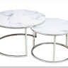 Комплект Signal ATLANTA B, 2 стола журнальных (эффект белого мрамора/хром)} заказать в Курске по цене 29 735 руб. с доставкой в Курск
