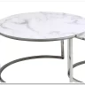 Комплект Signal ATLANTA B, 2 стола журнальных (эффект белого мрамора/хром)} заказать в Курске по цене 30 330 руб. с доставкой в Курск