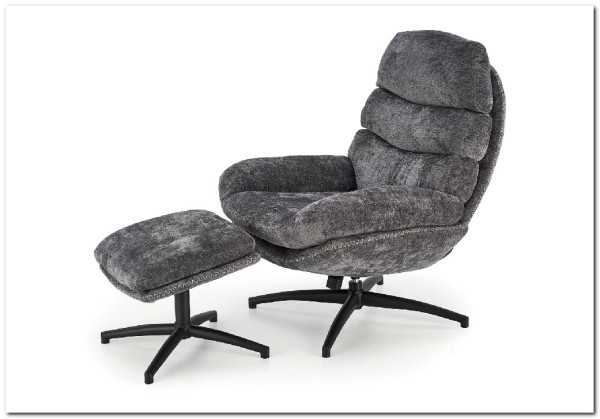 Кресло HALMAR DARIO серый/черный} заказать в Курске по цене 42 260 руб. с доставкой в Курск