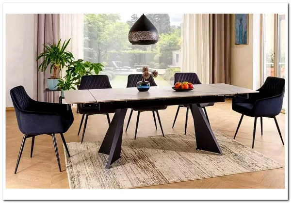 Стол обеденный Signal LACONI 160 (белый/черный)} заказать в Курске по цене 88 613 руб. с доставкой в Курск