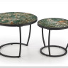 Комплект Halmar INES, 2 стола журнальных (зеленый мрамор/черный)} заказать в Курске по цене 13 826 руб. с доставкой в Курск