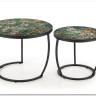 Комплект Halmar INES, 2 стола журнальных (зеленый мрамор/черный)} заказать в Курске по цене 13 826 руб. с доставкой в Курск