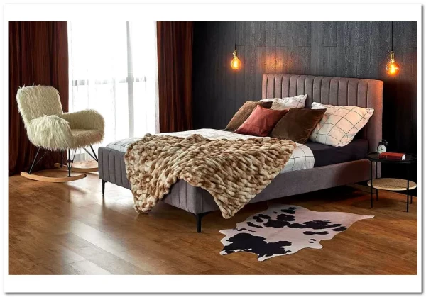 Кровать HALMAR FRANCESCA (светло-серый/черный) 160/200} заказать в Курске по цене 51 315 руб. с доставкой в Курск